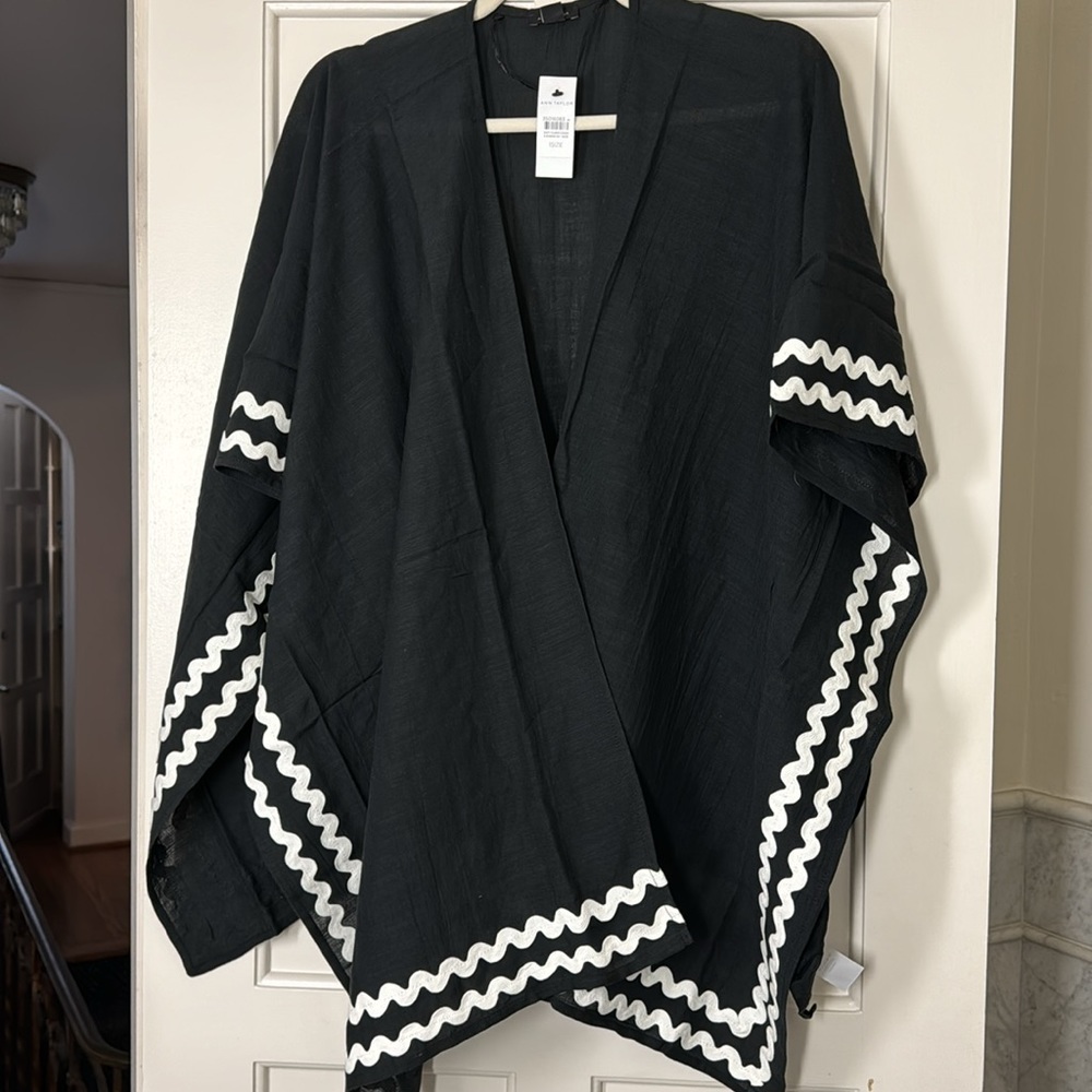 Ann Taylor Ric Rac Open Poncho 613650 - Picture 7 of 8